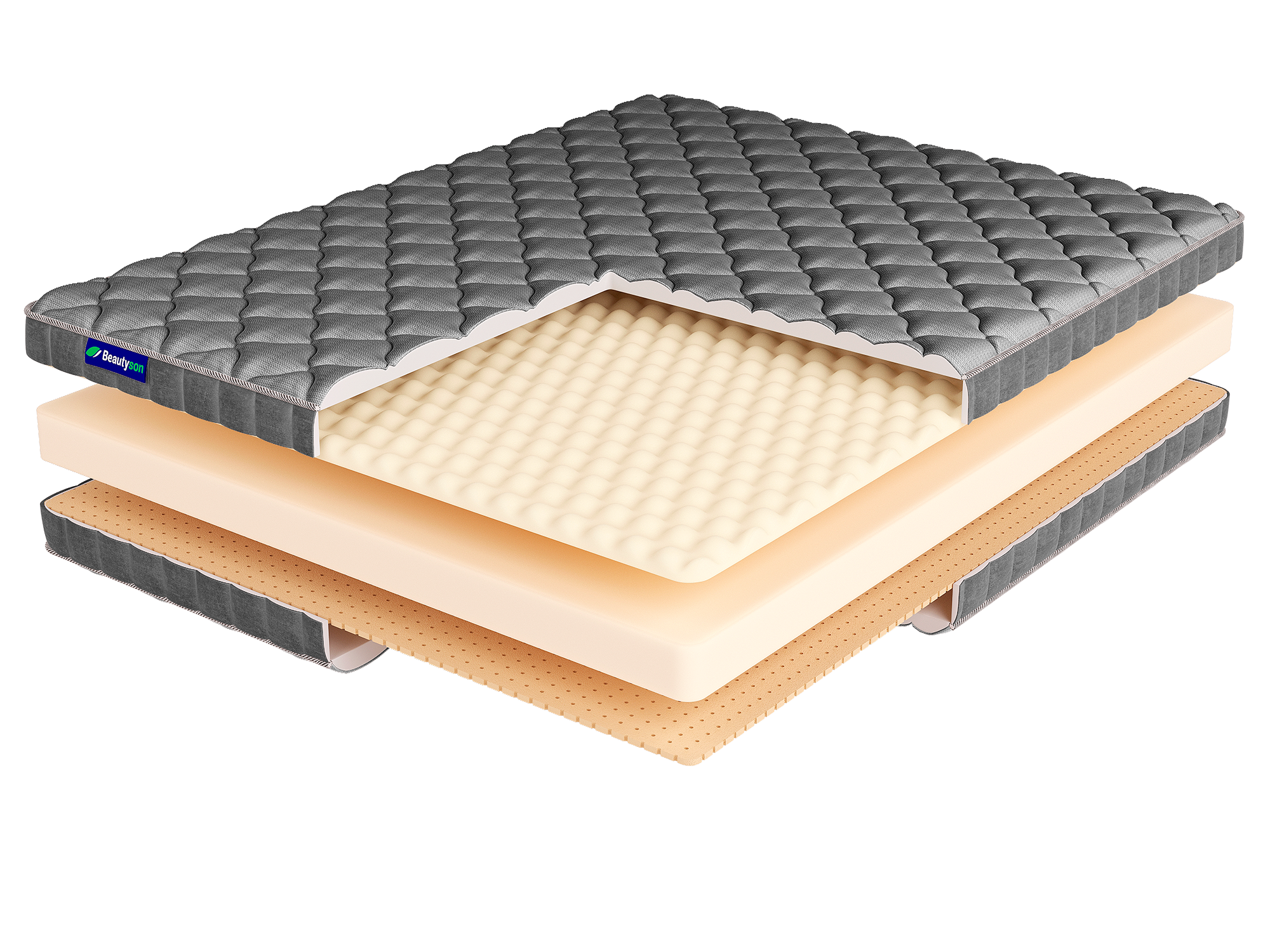 Матрас FOAM 14 Massage Latex LUX 200x200 19142 умеренно-мягкой жесткости высотой 20 см